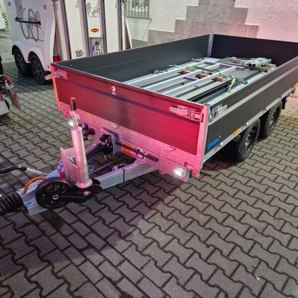 COBALT+ 335x180x40cm black +40cm hohe Aluwände Elektro Rampen Stützen Parabelfederung 3500kg